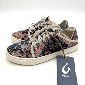 OluKai Pehuea Li Lace-Up Sneaker Shoes Women's Cloudy/Pa’i Size US8 EU38